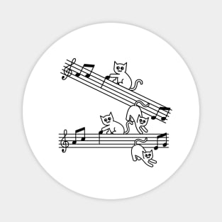 Purfect Cat Music Meow Musical Notation Meowsical Magnet